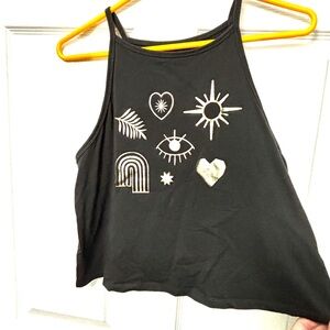 Torrid Gray Icon Crop Tank